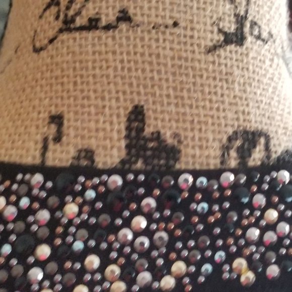 Black drape decorative collar sz S tank top - Picture 6 of 8